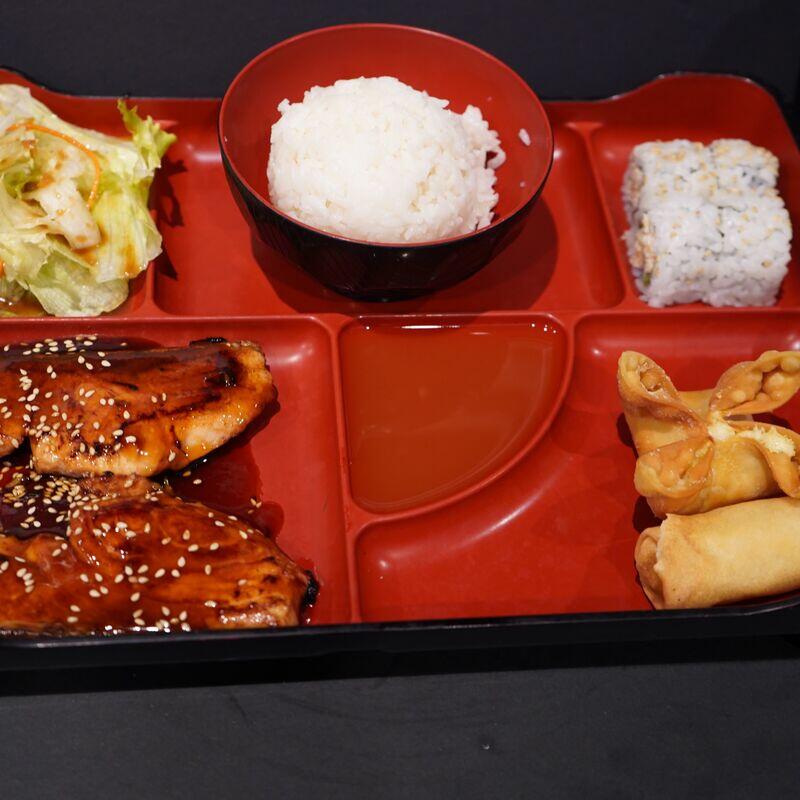 lunch Teriyaki salmon bento